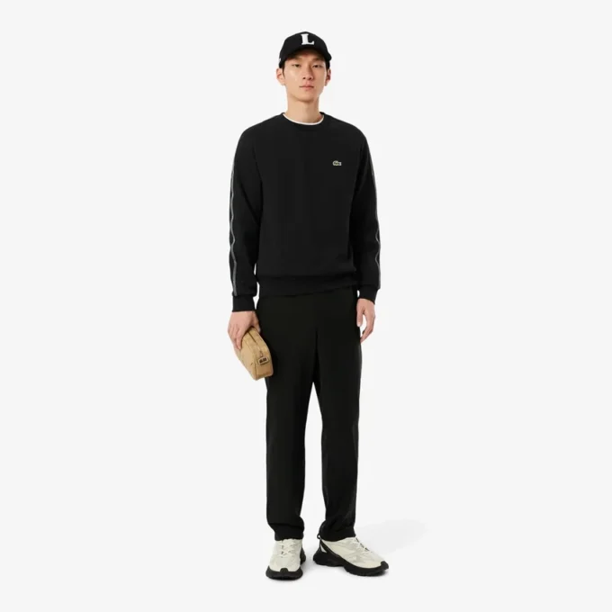 Sweatshirt aus Fleece mit Streifenbündchen Sweatshirt aus Fleece mit Streifenbündchen