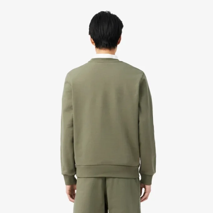 Sweatshirt aus Fleece mit Streifenbündchen Sweatshirt aus Fleece mit Streifenbündchen
