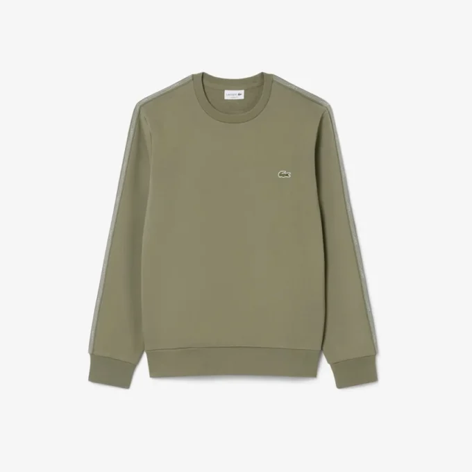 Sweatshirt aus Fleece mit Streifenbündchen Sweatshirt aus Fleece mit Streifenbündchen