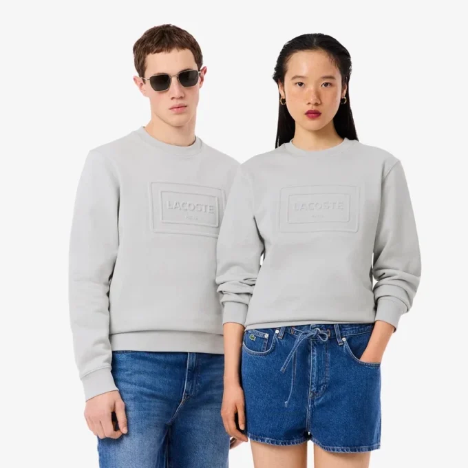Sweatshirt aus geprägter Fleece Sweatshirt aus geprägter Fleece
