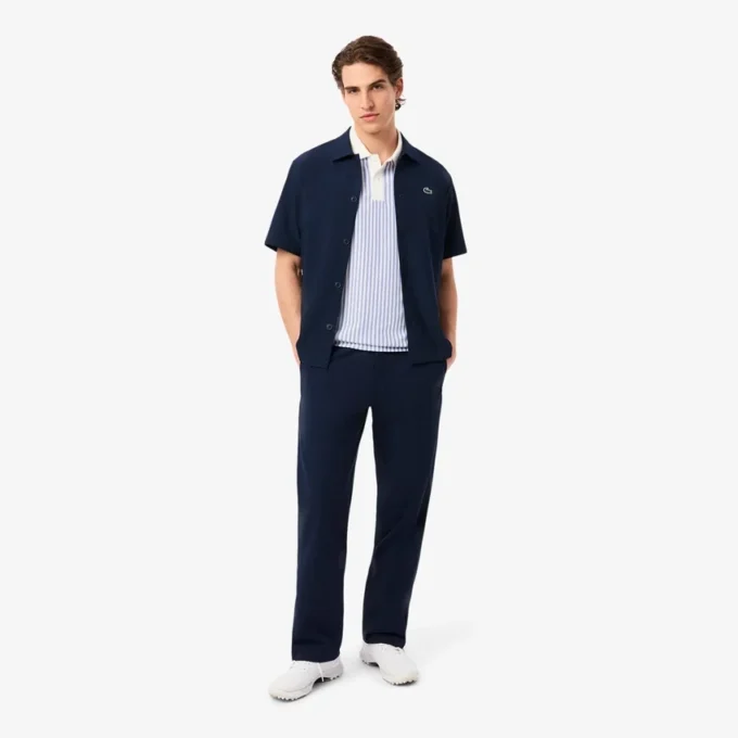 Thermoregulierendes gestreiftes Golf-Poloshirt für Herren Thermoregulierendes gestreiftes Golf-Poloshirt für Herren
