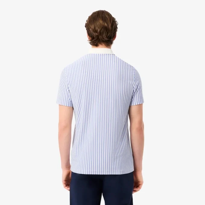 Thermoregulierendes gestreiftes Golf-Poloshirt für Herren Thermoregulierendes gestreiftes Golf-Poloshirt für Herren