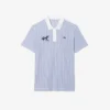 Thermoregulierendes gestreiftes Golf-Poloshirt für Herren Thermoregulierendes gestreiftes Golf-Poloshirt für Herren