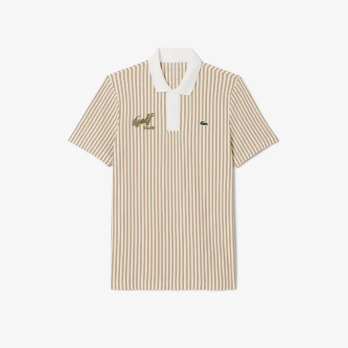 Thermoregulierendes gestreiftes Golf-Poloshirt für Herren Thermoregulierendes gestreiftes Golf-Poloshirt für Herren