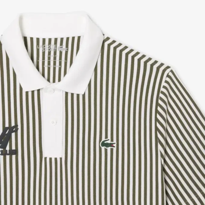 Thermoregulierendes gestreiftes Golf-Poloshirt für Herren Thermoregulierendes gestreiftes Golf-Poloshirt für Herren