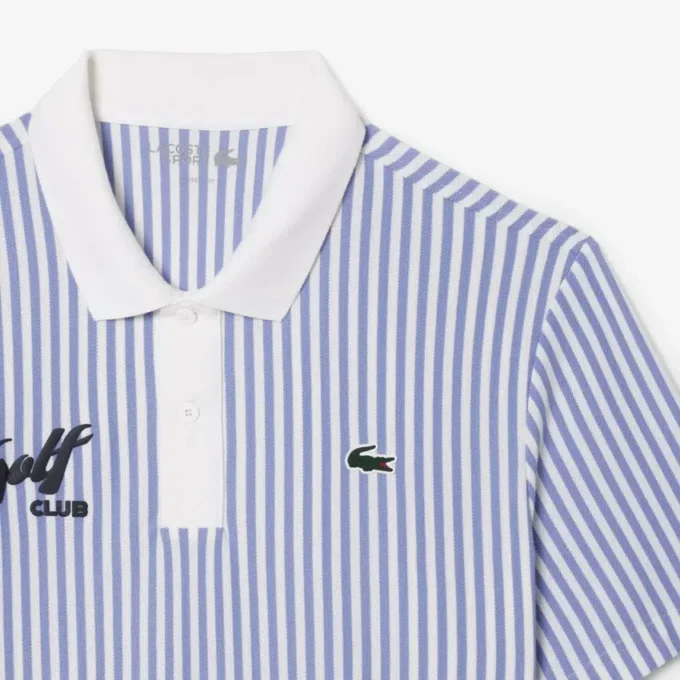 Thermoregulierendes gestreiftes Golf-Poloshirt für Herren Thermoregulierendes gestreiftes Golf-Poloshirt für Herren