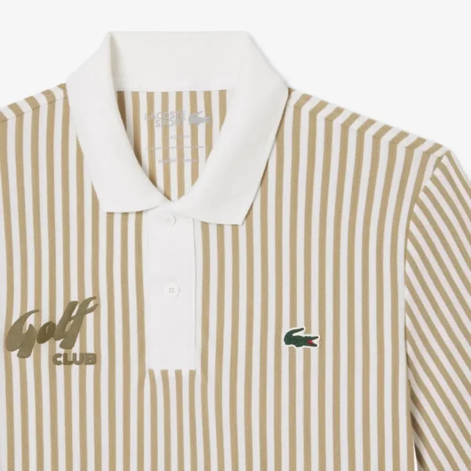 Thermoregulierendes gestreiftes Golf-Poloshirt für Herren Thermoregulierendes gestreiftes Golf-Poloshirt für Herren