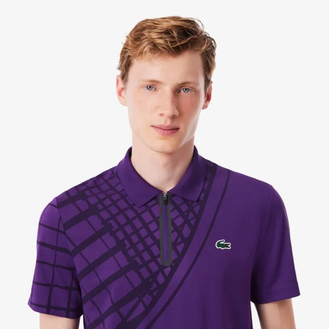 Ultra Dry Printed Slim Fit Tennis-Poloshirt für Herren Ultra Dry Printed Slim Fit Tennis-Poloshirt für Herren