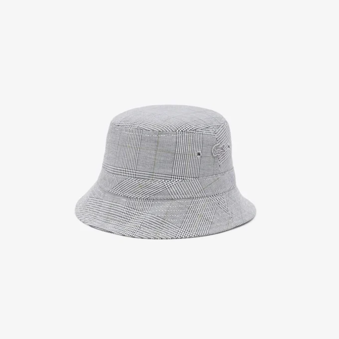 Unisex-Bucket-Mütze aus doppelseitigem Baumwoll-Karomuster Unisex-Bucket-Mütze aus doppelseitigem Baumwoll-Karomuster
