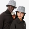 Unisex-Bucket-Mütze aus doppelseitigem Baumwoll-Karomuster Unisex-Bucket-Mütze aus doppelseitigem Baumwoll-Karomuster