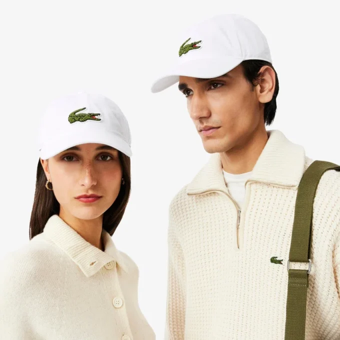 Unisex-Kappe aus Baumwolltwill mit Krokodil-Emblem Unisex-Kappe aus Baumwolltwill mit Krokodil-Emblem
