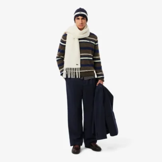 Unisex-Schal aus Alpaka-Wolle mit Fransen Unisex-Schal aus Alpaka-Wolle mit Fransen
