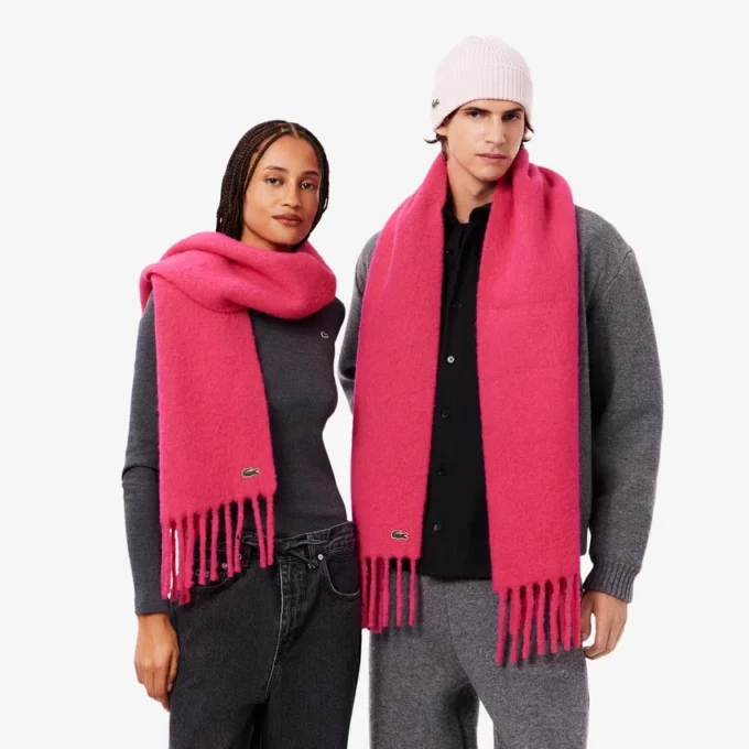 Unisex-Schal aus Alpaka-Wolle mit Fransen Unisex-Schal aus Alpaka-Wolle mit Fransen