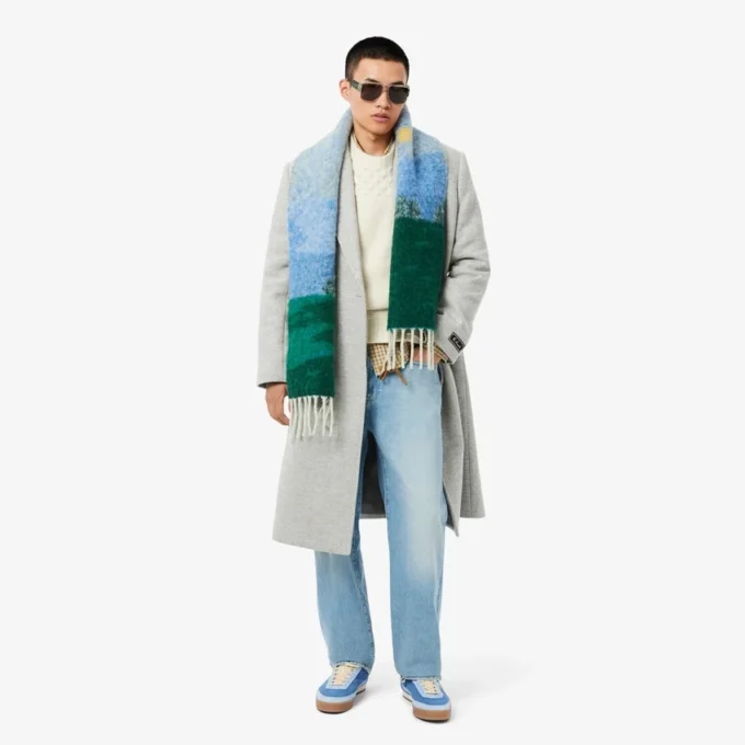 Unisex-Schal aus Alpakawolle mit Landschaftsmotiv Unisex-Schal aus Alpakawolle mit Landschaftsmotiv
