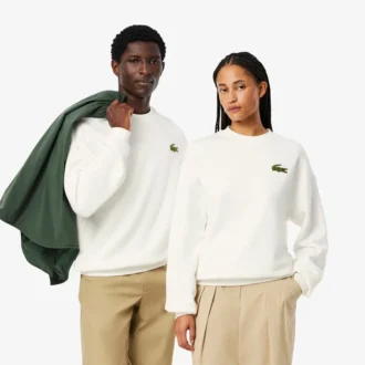 Unisex-Sweatshirt aus Fleece mit lockerer Passform und Emblem