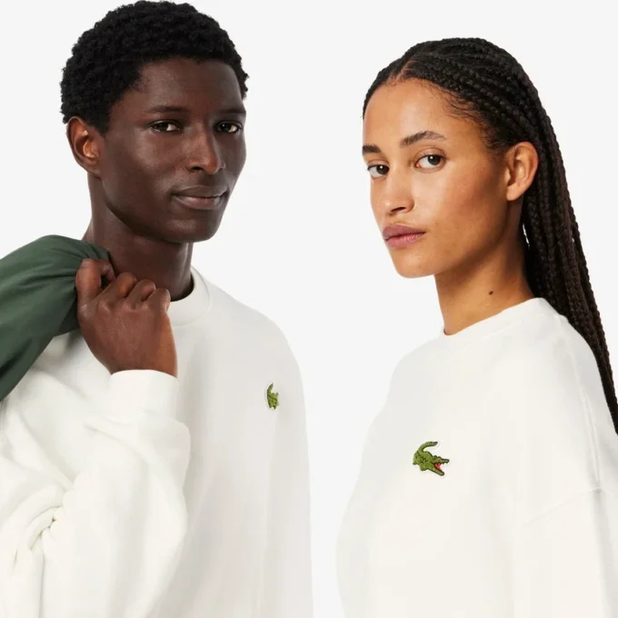 Unisex-Sweatshirt aus Fleece mit lockerer Passform und Emblem Unisex-Sweatshirt aus Fleece mit lockerer Passform und Emblem