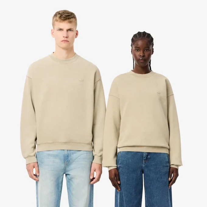 Unisex-Sweatshirt aus Fleece mit lockerer Passform und Washed-Effekt Unisex-Sweatshirt aus Fleece mit lockerer Passform und Washed-Effekt