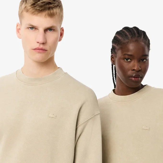 Unisex-Sweatshirt aus Fleece mit lockerer Passform und Washed-Effekt Unisex-Sweatshirt aus Fleece mit lockerer Passform und Washed-Effekt