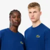 Unisex-T-Shirt aus schwerer Baumwolle mit Emblem, lockere Passform Unisex-T-Shirt aus schwerer Baumwolle mit Emblem, lockere Passform