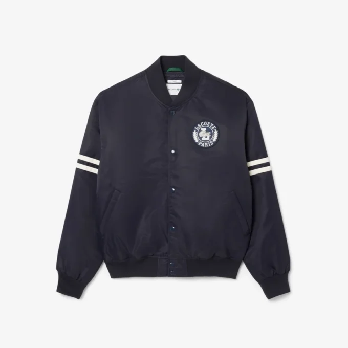 Wasserabweisende Bomberjacke für Herren mit gesticktem Emblem Wasserabweisende Bomberjacke für Herren mit gesticktem Emblem