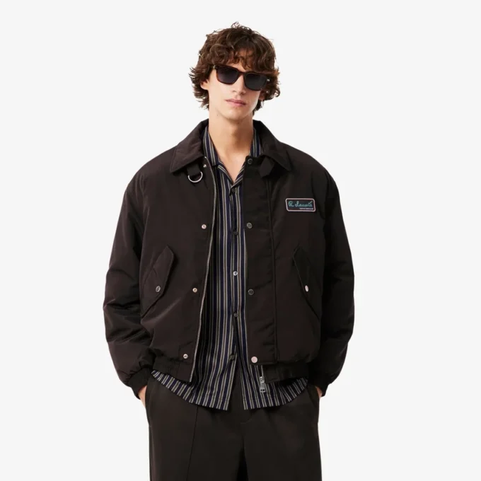 Wasserabweisende Herren-Aviator-Jacke mit Emblem Wasserabweisende Herren-Aviator-Jacke mit Emblem