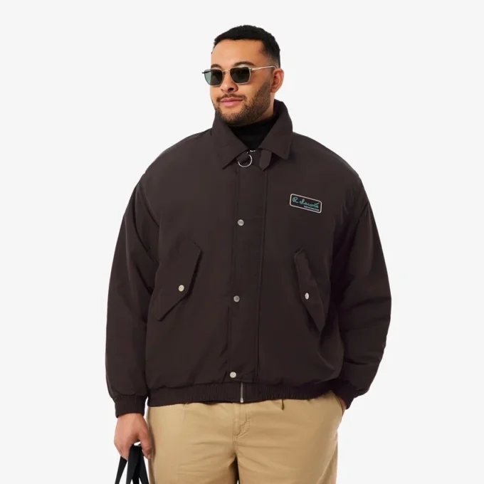 Wasserabweisende Herren-Aviator-Jacke mit Emblem Wasserabweisende Herren-Aviator-Jacke mit Emblem