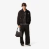 Wasserabweisende Herren-Aviator-Jacke mit Emblem Wasserabweisende Herren-Aviator-Jacke mit Emblem