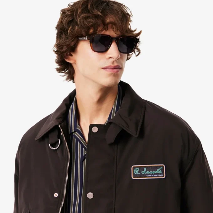 Wasserabweisende Herren-Aviator-Jacke mit Emblem Wasserabweisende Herren-Aviator-Jacke mit Emblem