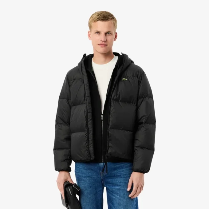 Wasserabweisende Herren-Daunenjacke mit Kapuze Wasserabweisende Herren-Daunenjacke mit Kapuze