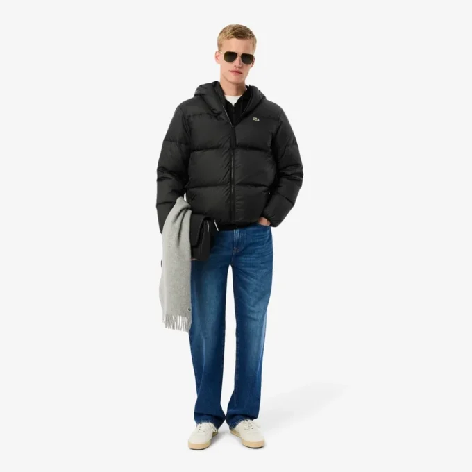 Wasserabweisende Herren-Daunenjacke mit Kapuze Wasserabweisende Herren-Daunenjacke mit Kapuze