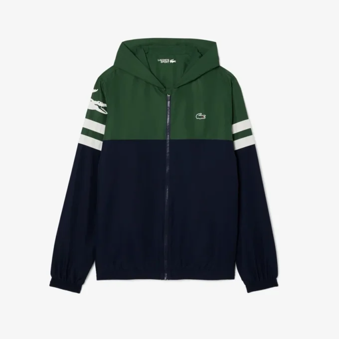 Wasserabweisende Herren-Tennisjacke mit Kapuze Wasserabweisende Herren-Tennisjacke mit Kapuze