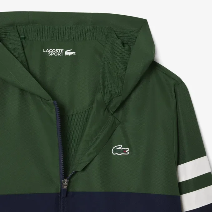 Wasserabweisende Herren-Tennisjacke mit Kapuze Wasserabweisende Herren-Tennisjacke mit Kapuze