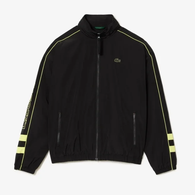 Wasserabweisende Herrenjacke mit Reißverschluss und Kontrastdetails Wasserabweisende Herrenjacke mit Reißverschluss und Kontrastdetails