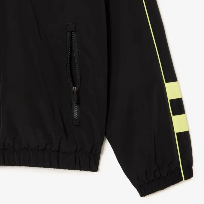 Wasserabweisende Herrenjacke mit Reißverschluss und Kontrastdetails Wasserabweisende Herrenjacke mit Reißverschluss und Kontrastdetails