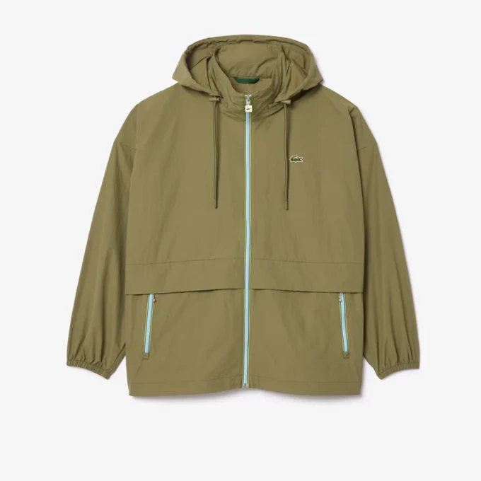 Wasserabweisende Windjacke für Herren mit abnehmbarer Kapuze Wasserabweisende Windjacke für Herren mit abnehmbarer Kapuze