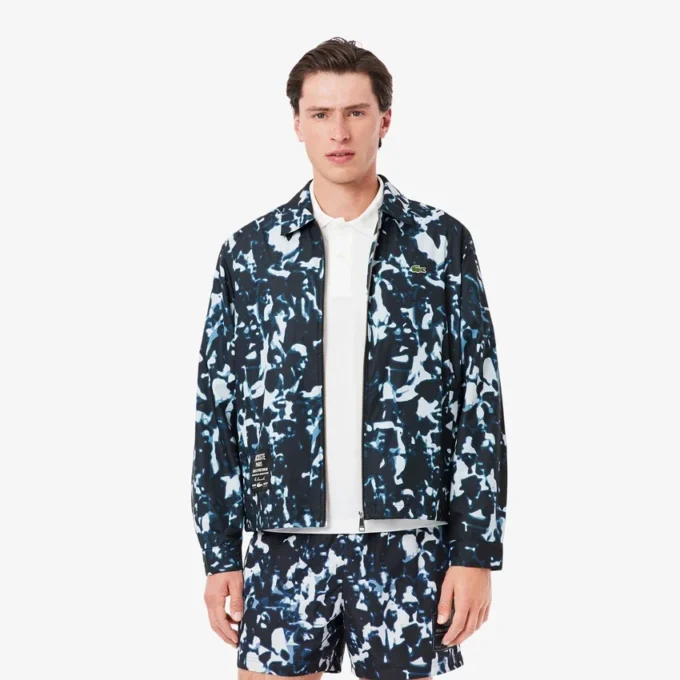 Wasserabweisende Windjacke für Herren mit Print-Motiv Wasserabweisende Windjacke für Herren mit Print-Motiv