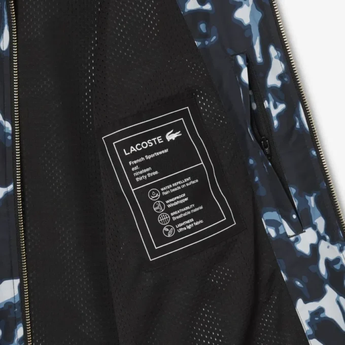 Wasserabweisende Windjacke für Herren mit Print-Motiv Wasserabweisende Windjacke für Herren mit Print-Motiv