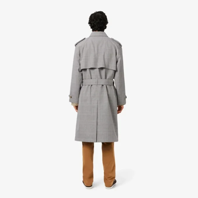 Wasserabweisender karierter Trenchcoat für Herren Wasserabweisender karierter Trenchcoat für Herren
