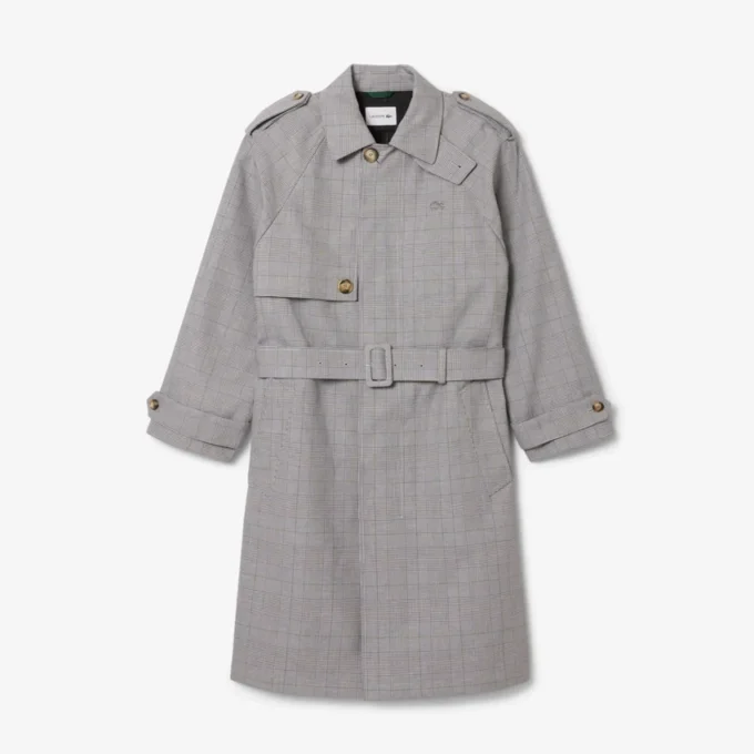 Wasserabweisender karierter Trenchcoat für Herren Wasserabweisender karierter Trenchcoat für Herren