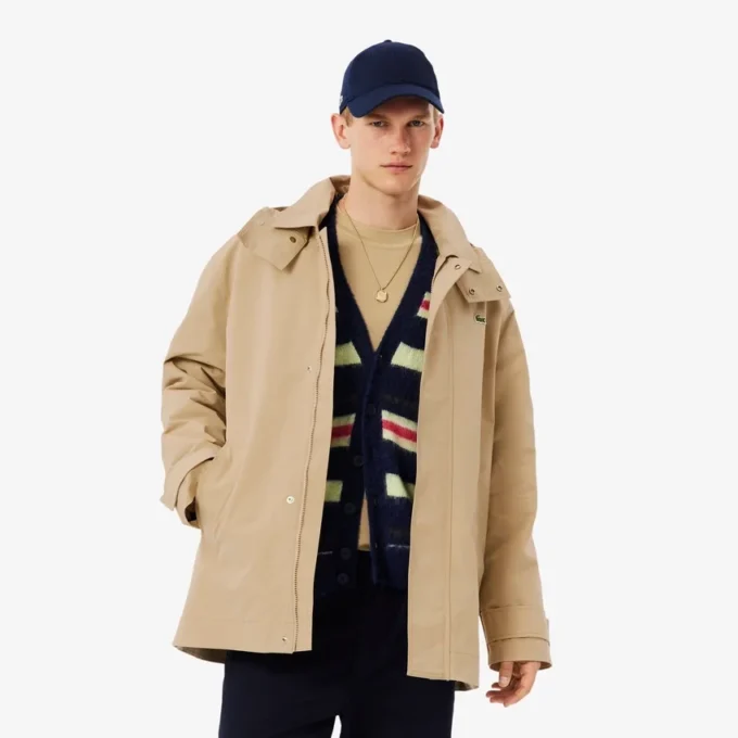 Wasserabweisender Parka mit Kapuze in mittlerer Länge für Herren Wasserabweisender Parka mit Kapuze in mittlerer Länge für Herren