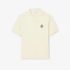 Weit geschnittenes Fleece-Poloshirt mit Emblem Weit geschnittenes Fleece-Poloshirt mit Emblem